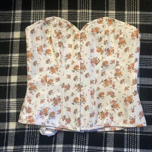 Floral overbust corset